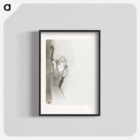 アートポスター-Portrait of the Singer Yvette Guilbert on Stage - アンリ ド トゥールーズ ロートレック Poster.