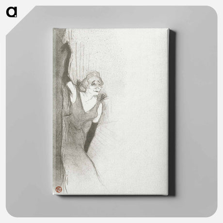 アートパネル-Portrait of the Singer Yvette Guilbert on Stage - アンリ ド トゥールーズ ロートレック Canvas.