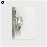 アートポストカード-Portrait of the Singer Yvette Guilbert on Stage - アンリ ド トゥールーズ ロートレック Postcard.