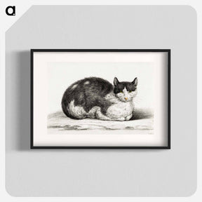 アートポスター-Lying cat - ジャン ベルナール Poster.