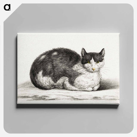 アートパネル-Lying cat - ジャン ベルナール Canvas.