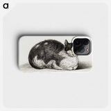 Lying cat - Jean Bernard Phone Case.