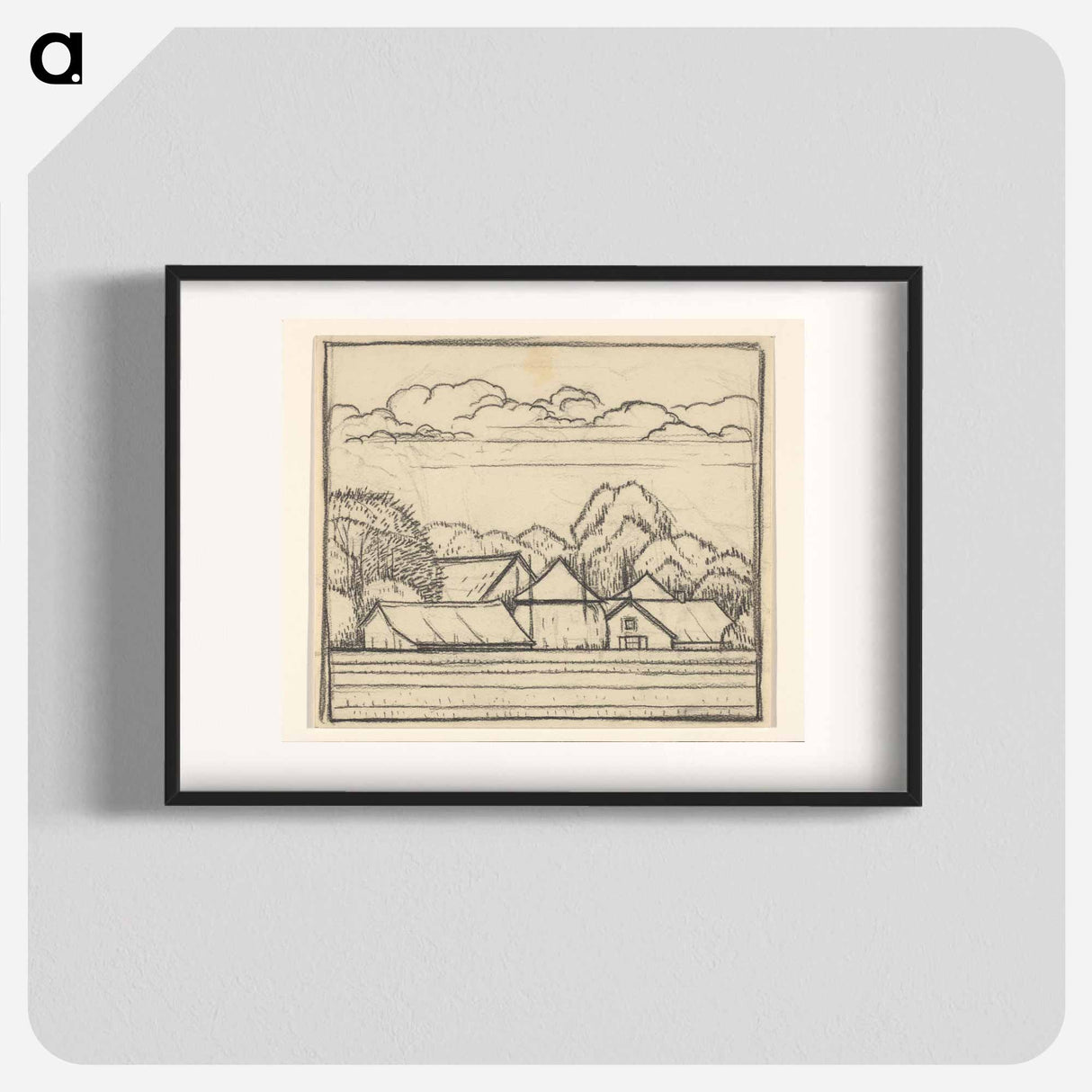 Landschap met boerderij - Julie de Graag Poster.