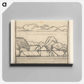 アートパネル-Landschap met boerderij - ユリー デ フラーハ Canvas.