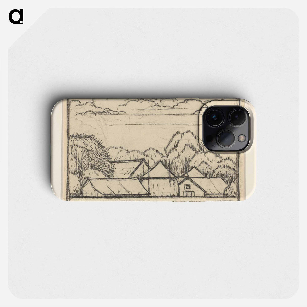 Landschap met boerderij - Julie de Graag Phone Case.