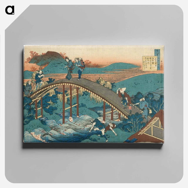アートパネル-Hokusai's Poem by Ariwara no Narihira - 葛飾 北斎 Canvas.