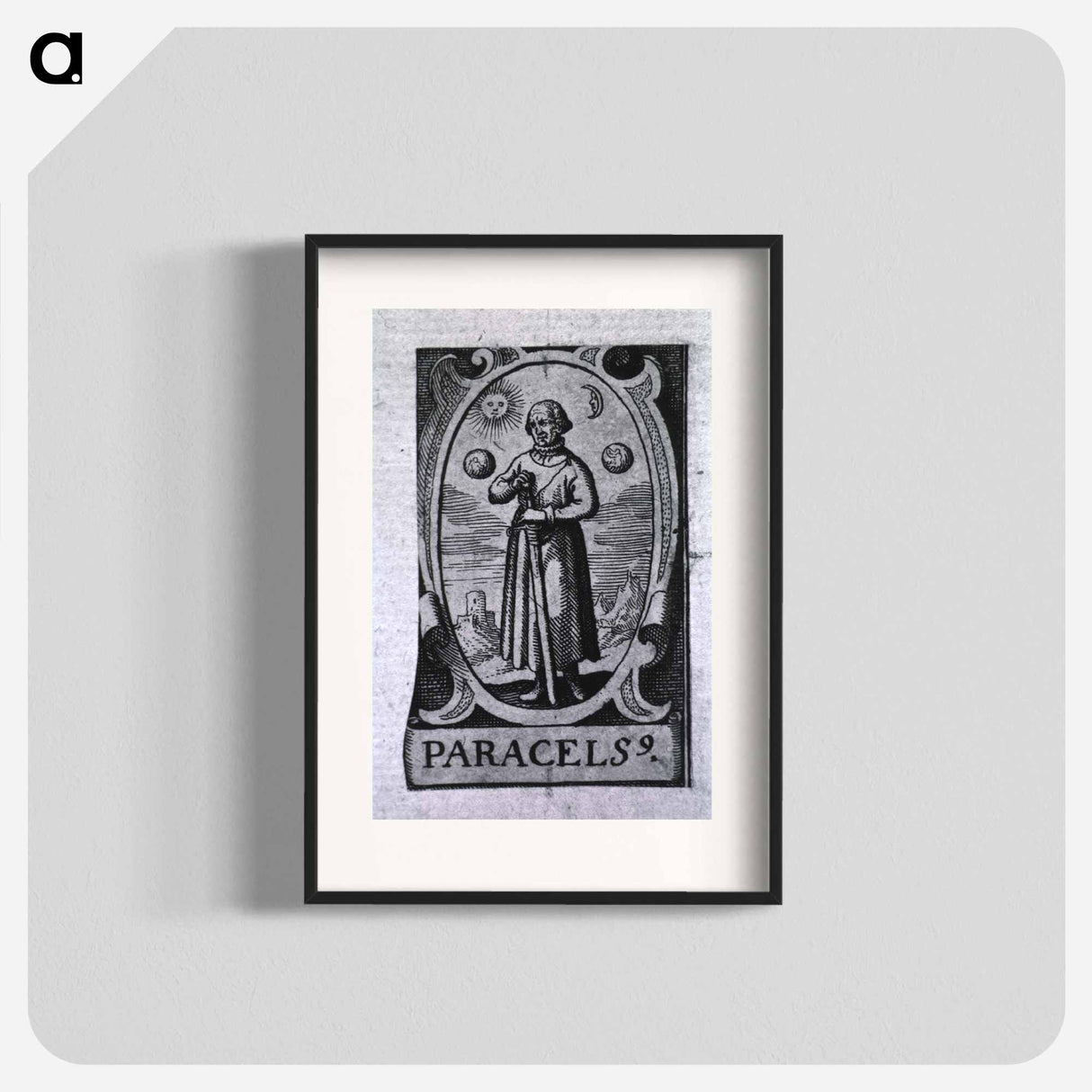 アートポスター-Paracelsus, Figure with Celestial Symbols
 - 国立医学図書館 Poster.