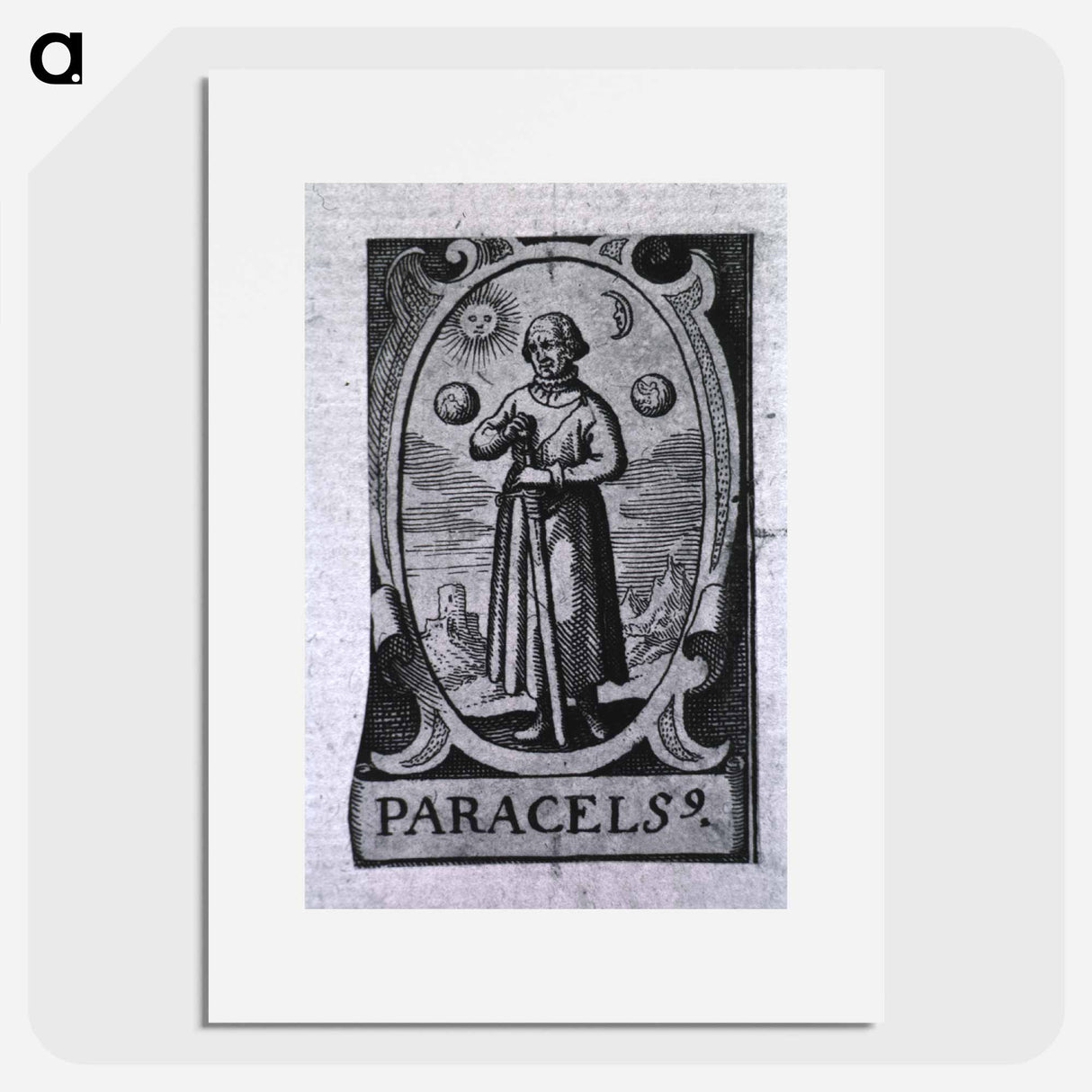 アートポスター-Paracelsus, Figure with Celestial Symbols
 - 国立医学図書館 Poster.