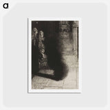 アートポストカード-Frontispiece for Les Flambeaux noirs by Emile Verhaeren - オディロン ルドン Postcard.