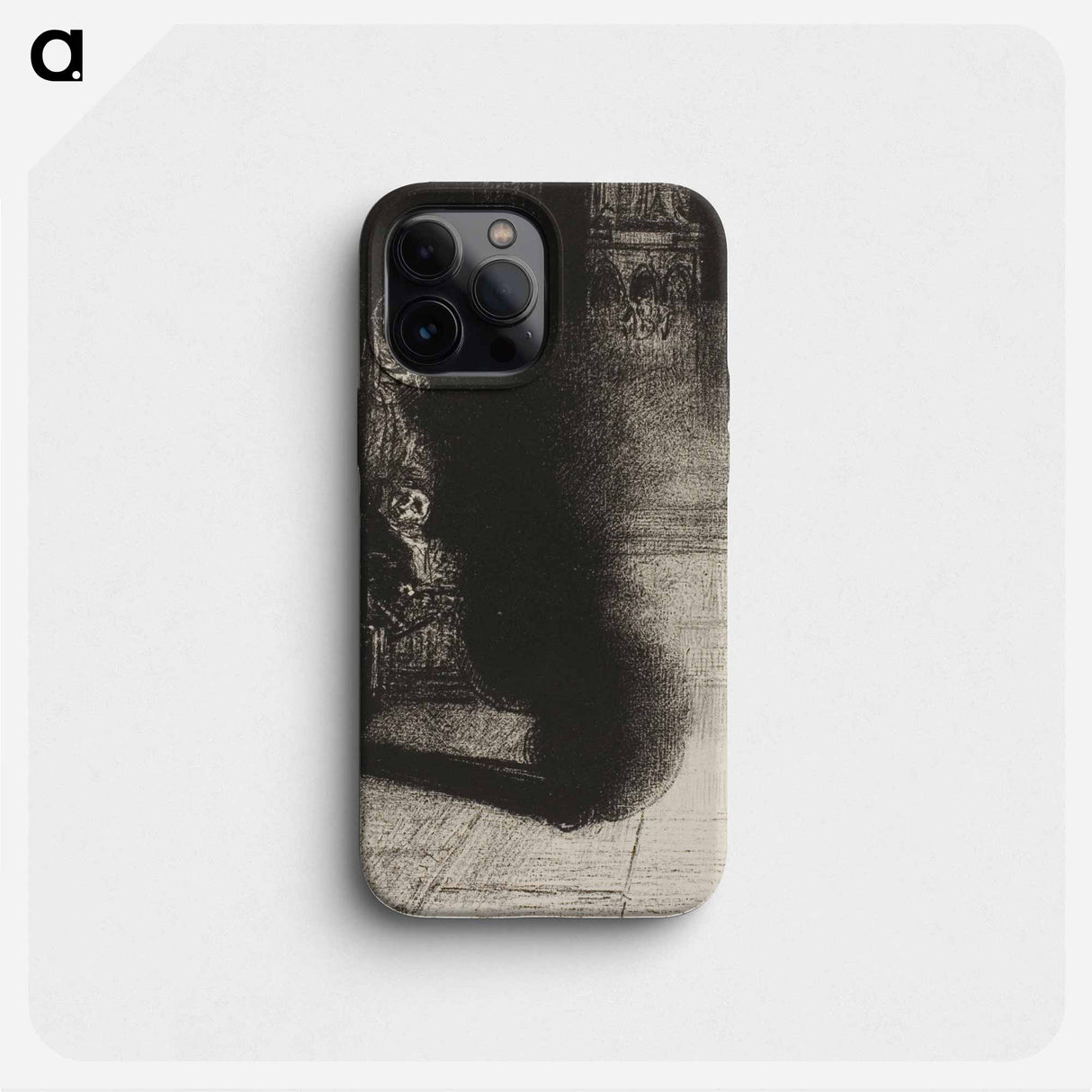 Frontispiece for Les Flambeaux noirs by Emile Verhaeren - オディロン ルドン Phone Case.