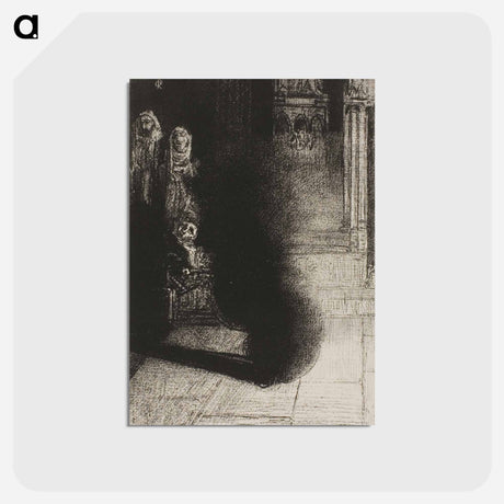 アートポストカード-Frontispiece for Les Flambeaux noirs by Emile Verhaeren - オディロン ルドン Postcard.