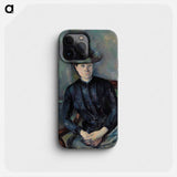 Madame Cézanne with Green Hat - ポール セザンヌ Phone Case.