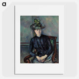 Madame Cézanne with Green Hat - ポール セザンヌ Poster.