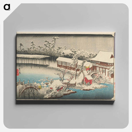 アートパネル-Snow in the Precincts of the Tenman Shrine at Kameido
 - 歌川 広重 Canvas.