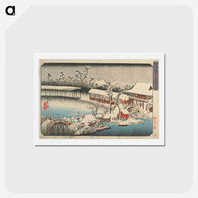 アートポストカード-Snow in the Precincts of the Tenman Shrine at Kameido
 - 歌川 広重 Postcard.