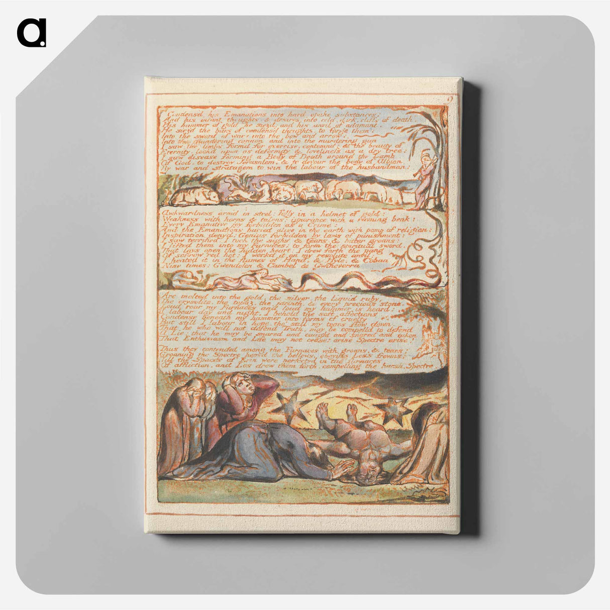 Jerusalem, Plate 9 - William Blake Canvas.