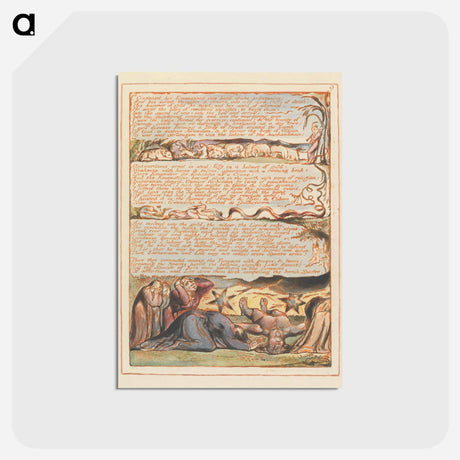 アートポストカード-Jerusalem, Plate 9 - ウィリアム ブレイク Postcard.