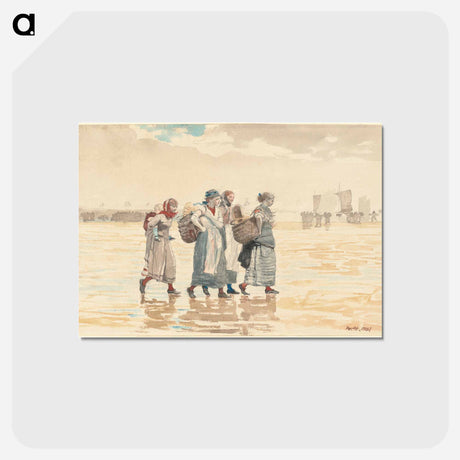 アートポストカード-Four Fishwives on the Beach - ウィンスロー ホーマー Postcard.