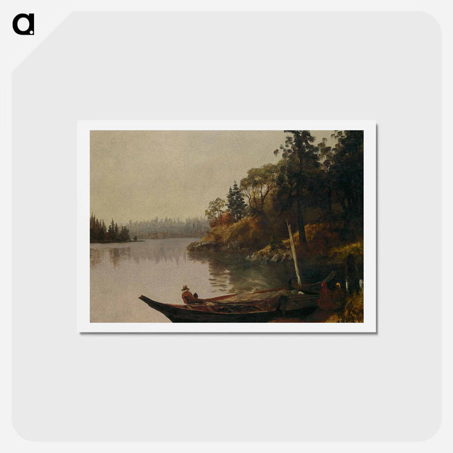 アートポストカード-Fishing on the Northwest Coast - アルバート ビアスタット Postcard.