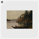 アートポストカード-Fishing on the Northwest Coast - アルバート ビアスタット Postcard.