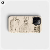 Karrikoituja muotokuvaharjoitelmia venäläisistä sekä pukuluonnoksia - アルバート エーデルフェルト Phone Case.