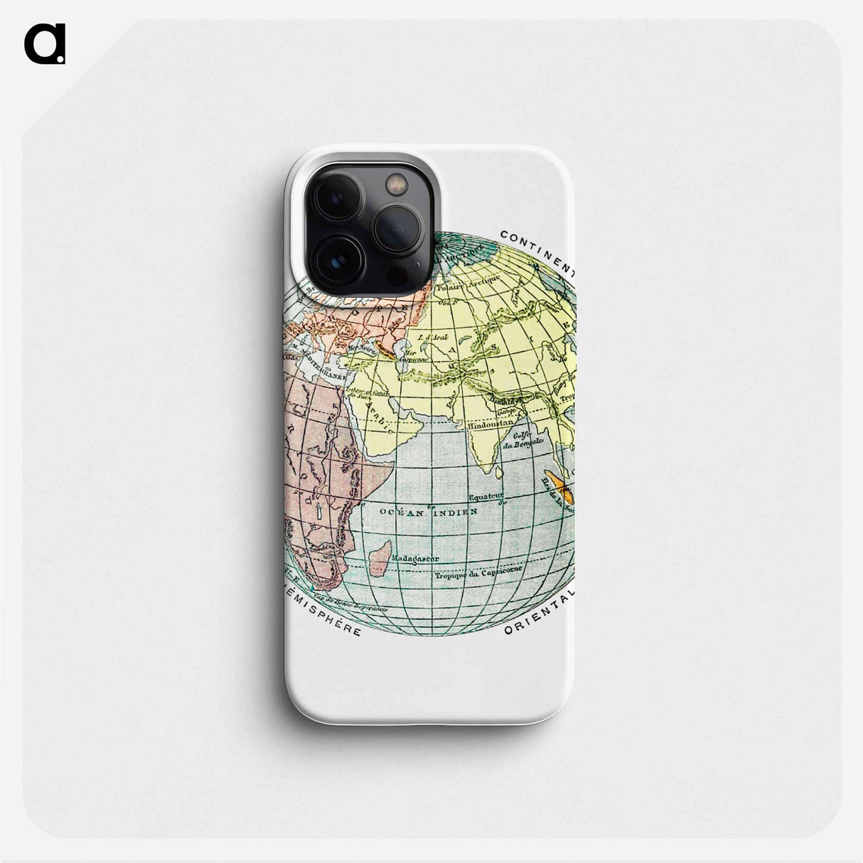 World atlas from The Practical Teaching of Geography - アンティーク地図 Phone Case.