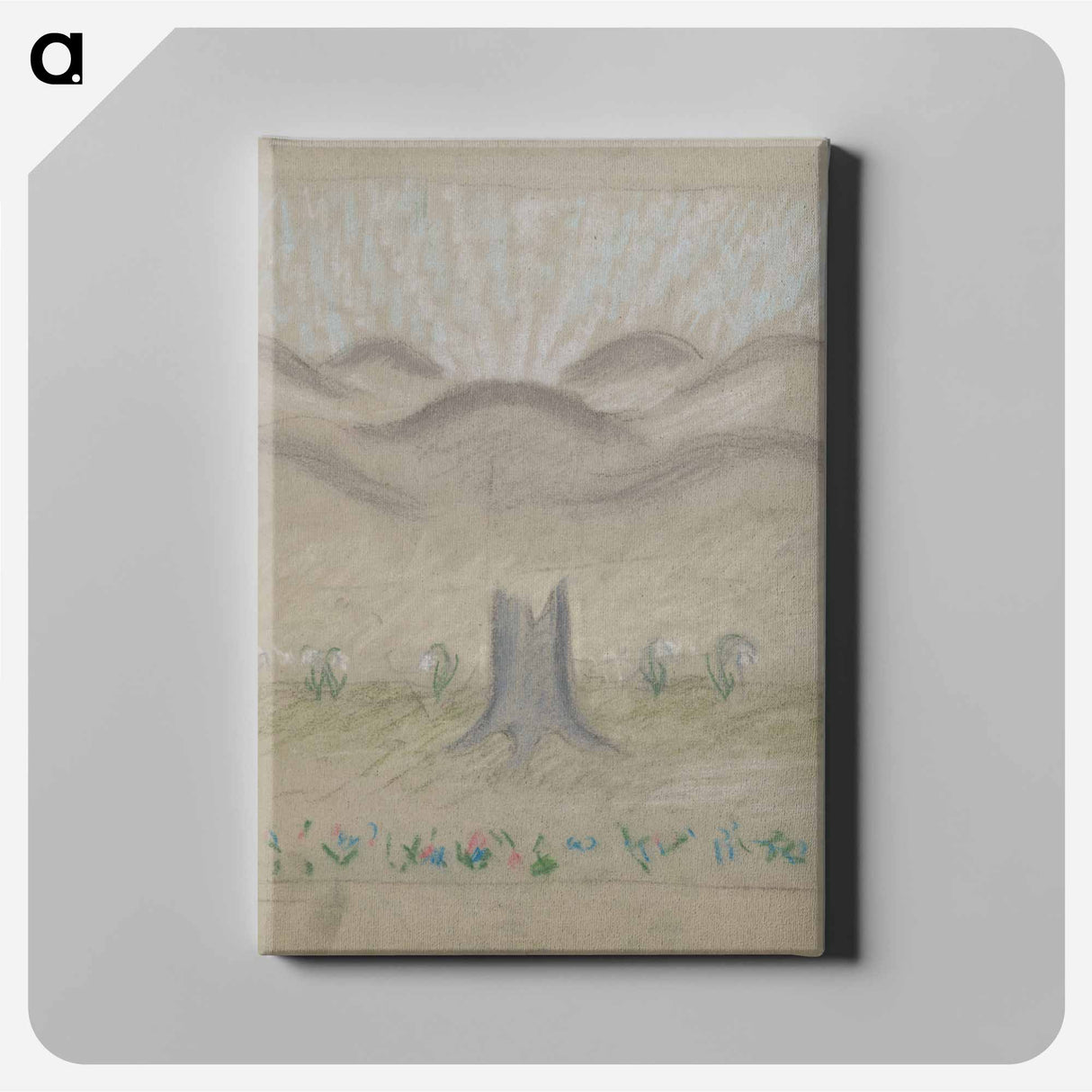 Snowdrops in a glade - アーノルド ピーター ワイズ クビンチャン Canvas.