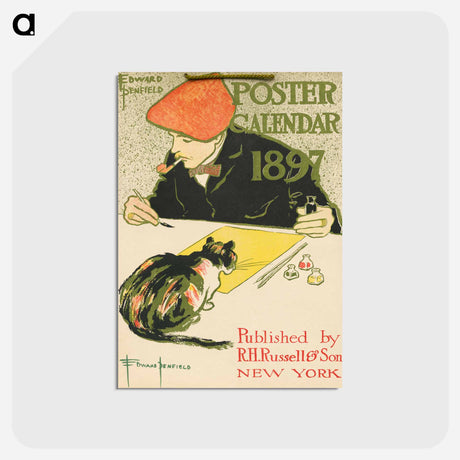 アートポストカード-Edward Penfield Self-Portrait - エドワード ペンフィールド Postcard.