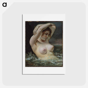 アートポストカード-The Woman in the Waves (The Bather) - ギュスターヴ クールベ Postcard.