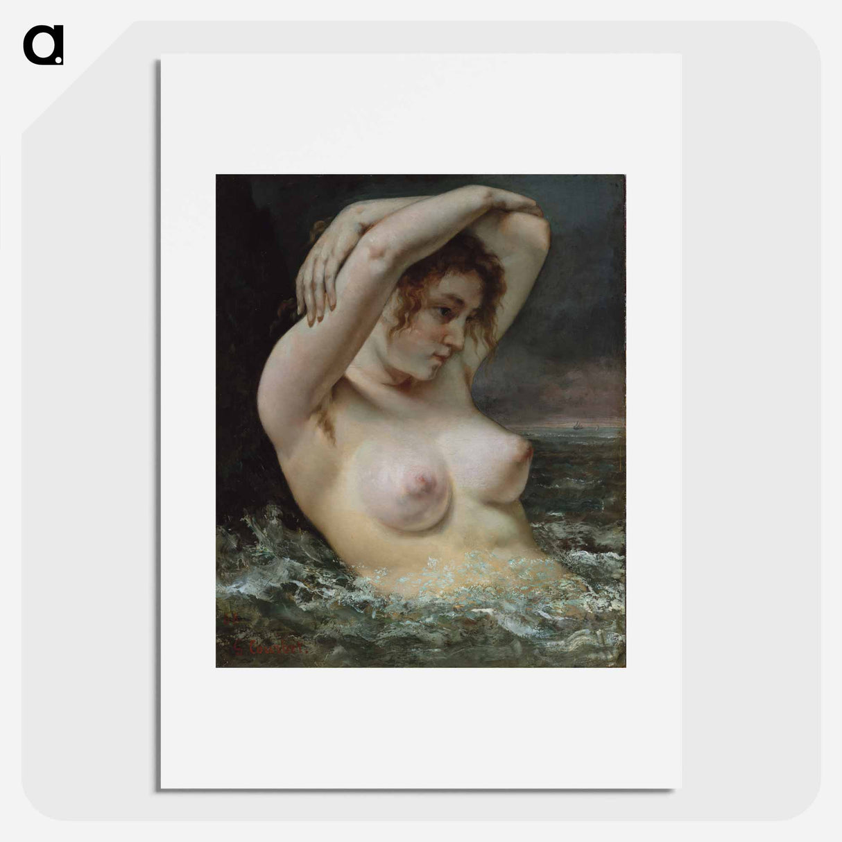 The Woman in the Waves (The Bather) - ギュスターヴ クールベ Poster.