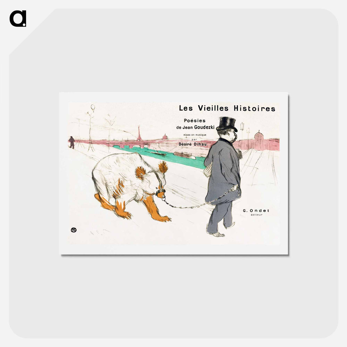 アートポストカード-Les Vielles Histoires - アンリ ド トゥールーズ ロートレック Postcard.