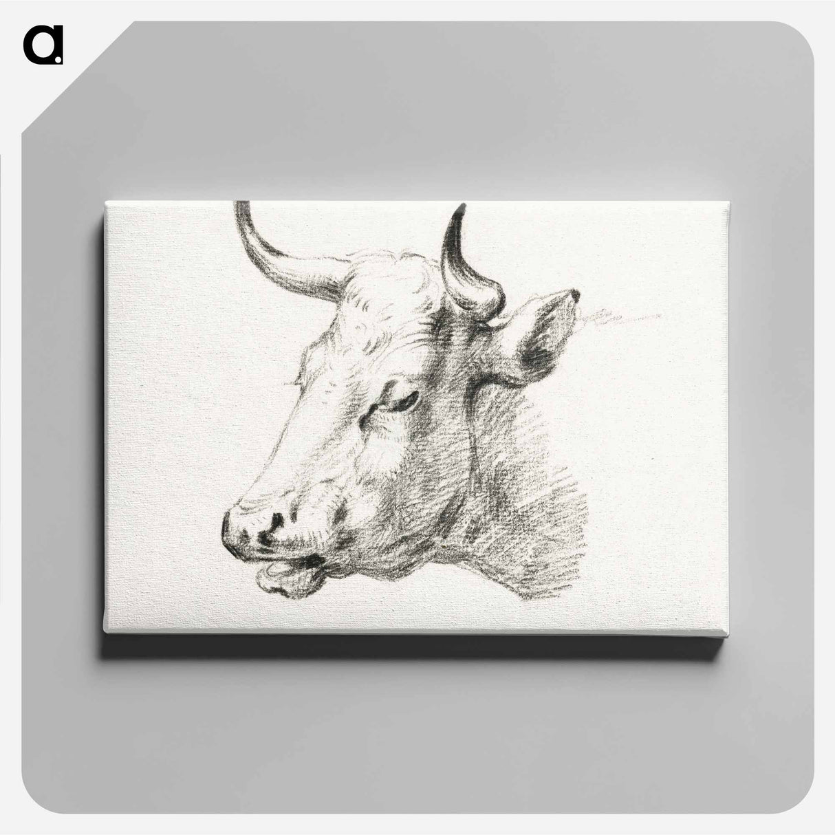 アートパネル-Head of a cow - ジャン ベルナール Canvas.