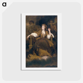 アートポストカード-Mrs Siddons as the Tragic Muse - ジョシュア レノルズ Postcard.
