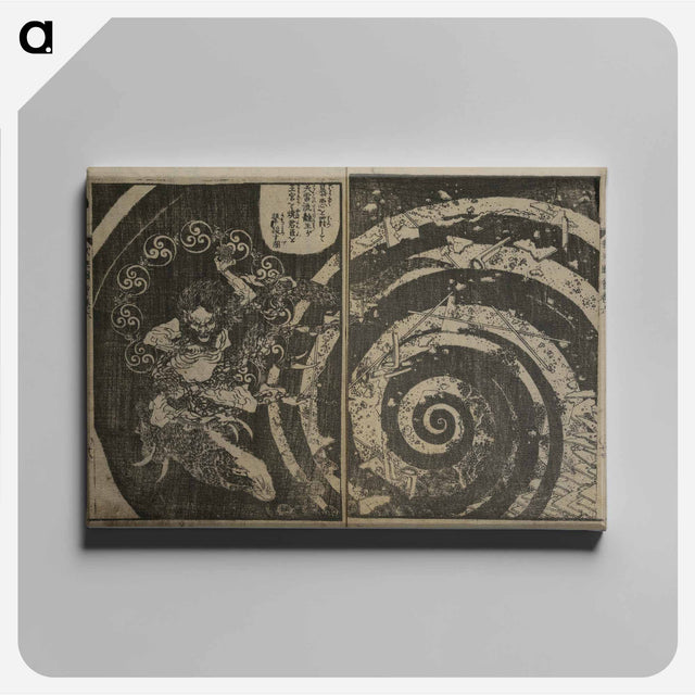 アートパネル-Hokusai's the life of shakyamuni illustrated - 葛飾 北斎 Canvas.