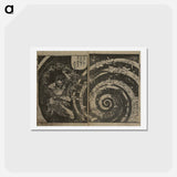 アートポストカード-Hokusai's the life of shakyamuni illustrated - 葛飾 北斎 Postcard.