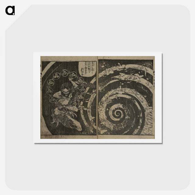 アートポストカード-Hokusai's the life of shakyamuni illustrated - 葛飾 北斎 Postcard.
