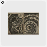 アートポストカード-Hokusai's the life of shakyamuni illustrated - 葛飾 北斎 Postcard.