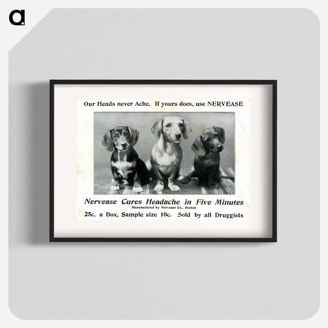 アートポスター-Nervease Advertisement Featuring Three Dogs
 - 国立医学図書館 Poster.