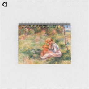 アートメモ帳-Woman and Child in the Grass - ピエール オーギュスト ルノワール Memo.