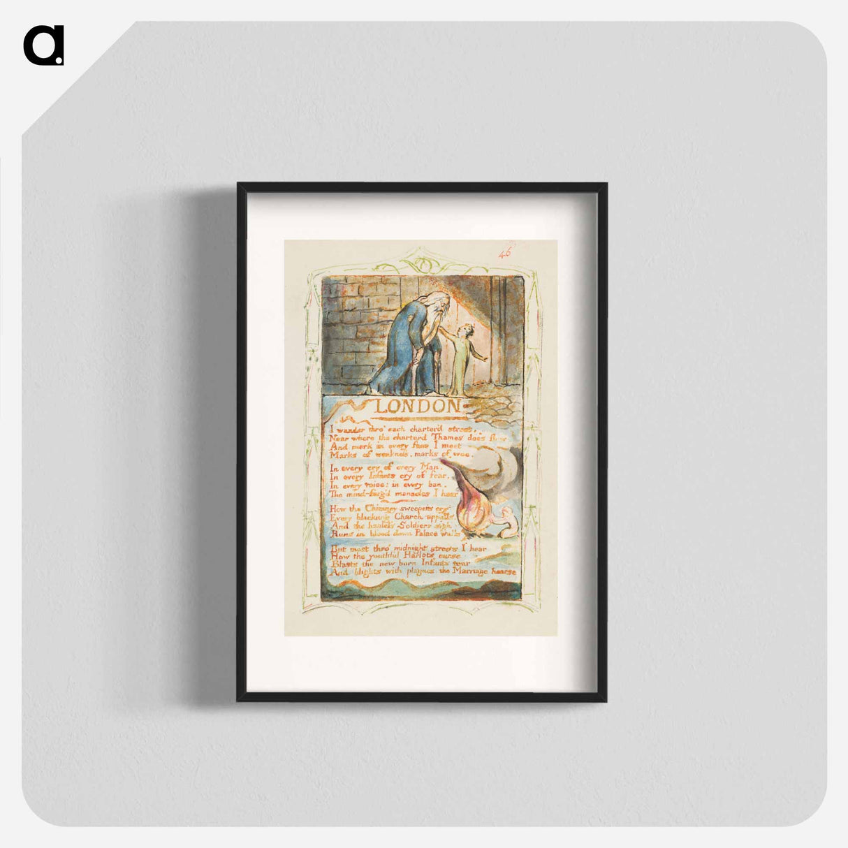 Songs of Innocence and of Experience: London - William Blake Poster.