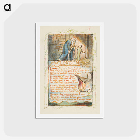 アートポストカード-Songs of Innocence and of Experience: London - ウィリアム ブレイク Postcard.