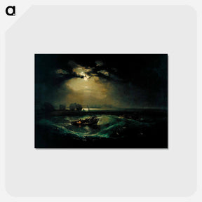 アートポストカード-Fishermen at Sea - ウィリアム ターナー Postcard.