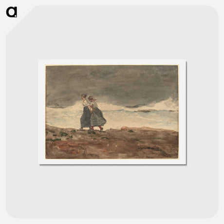 アートポストカード-Danger - ウィンスロー ホーマー Postcard.