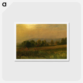 アートポストカード-New England Landscape - アルバート ビアスタット Postcard.