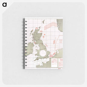 アートメモ帳-British Islands approximate positions of minefields - アンティーク地図 Memo.