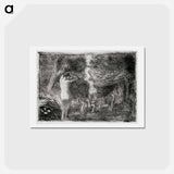 アートポストカード-Bather and Geese - カミーユ ピサロ Postcard.