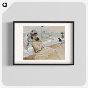 アートポスター-Camille on the Beach in Trouville - クロード モネ Poster.