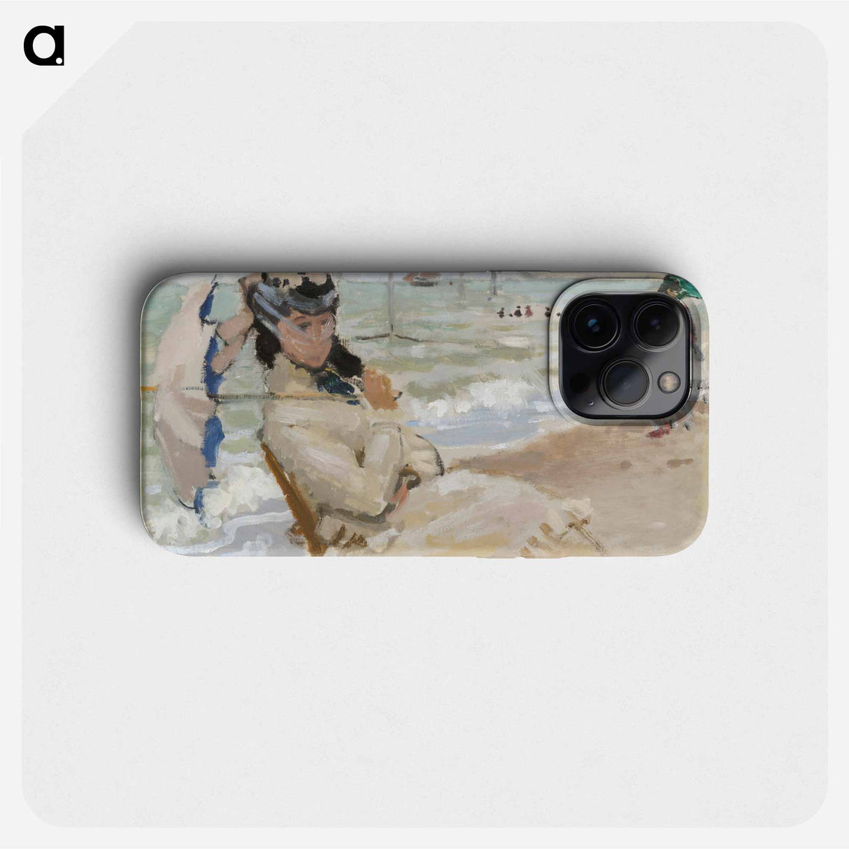 Camille on the Beach in Trouville - Claude Monet Phone Case.