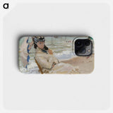 Camille on the Beach in Trouville - Claude Monet Phone Case.