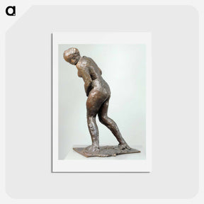 アートポストカード-Woman caught unawares ; woman taken unawares - エドガー ドガ Postcard.